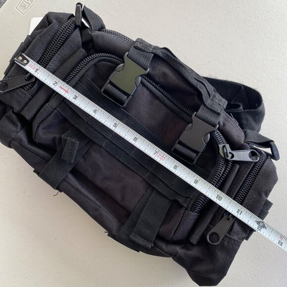 Tactical Molle Waist Bag Black Adjustable Straps Multiple Compartments Durable N - Picture 3 of 7